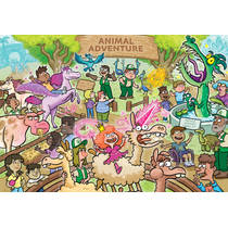 Jumbo Wasgij Junior puzzel Betoverde beestenboel! - 240 stukjes productafbeelding 2