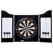 Longfield Darts houten cabinet + sisal dartbord productafbeelding 4