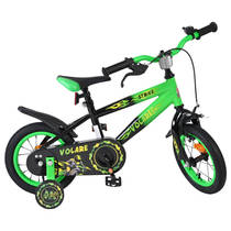Volare Strike kinderfiets - 12 inch - zwart/groen hoofdafbeelding product