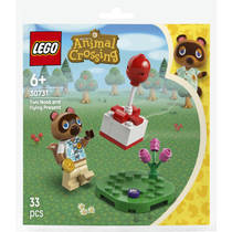 LEGO Animal Crossing Tom Nook met vliegend cadeautje 30731 productafbeelding 3