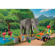 PLAYMOBIL Animal & Friends olifant met dierenverzorger 72068 productafbeelding 4