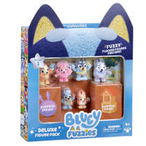 Bluey Fuzzies deluxe speelfigurenset 8-delig blind box productafbeelding 3