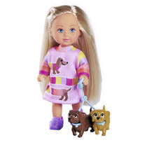 Evi Love pop met 2 teckels