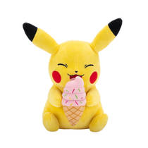 Pokémon pluchen knuffel Pikachu met ijsje - 20 cm