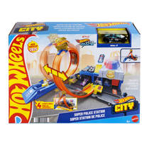 Hot Wheels City superpolitiebureau racebaan productafbeelding 2