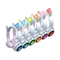 BT draadloze koptelefoon met kattenoren + licht productafbeelding 2