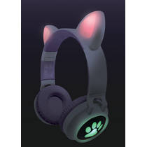 BT draadloze koptelefoon met kattenoren + licht productafbeelding 3