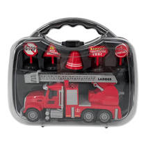 Brandweerwagen in draagkoffer met licht en geluid hoofdafbeelding product