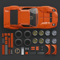 Mattel Brick Shop Hot Wheels '71 Lamborghini Miura P400 SV productafbeelding 4