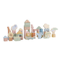 Little Dutch Safari Friends houten bouwblokken