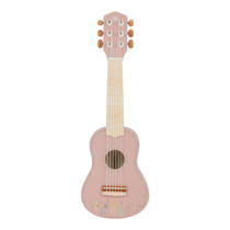 Little Dutch Safari Friends houten gitaar - roze