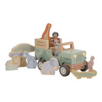 Little Dutch Safari Friends houten safari auto met dieren productafbeelding 2