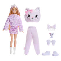Barbie Cutie Reveal knuffel serie pop paarse kitten productafbeelding 7