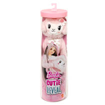 Barbie Cutie Reveal knuffel serie pop roze lammetje productafbeelding 2