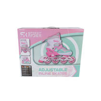 Street Rider inline skates verstelbaar - maat 29-32 - roze/groen productafbeelding 3