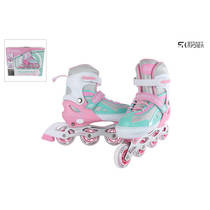 Street Rider inline skates verstelbaar - maat 29-32 - roze/groen productafbeelding 2