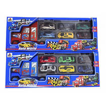 Auto World transportvrachtwagen met raceauto's productafbeelding 2