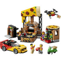 LEGO City pizzacentrale met voertuigen 60496 productafbeelding 2