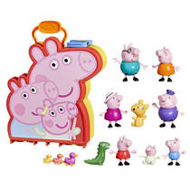 Peppa Pig complete gezinskoffer met 7 figuren productafbeelding 2