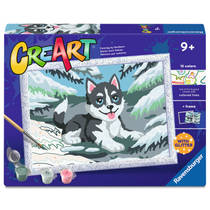 Ravensburger CreArt Schilderen op nummer brutale Husky hoofdafbeelding product
