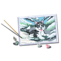 Ravensburger CreArt Schilderen op nummer brutale Husky productafbeelding 2