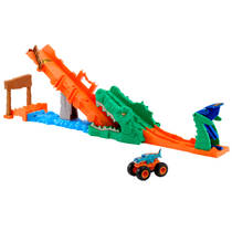 Hot Wheels Monstertrucks Krokodil Crash speelset productafbeelding 3