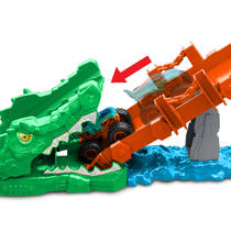 Hot Wheels Monstertrucks Krokodil Crash speelset productafbeelding 5