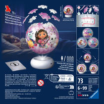 Ravensburger 3D-puzzel Gabby's Poppenhuis nachtlamp - 72 stukjes productafbeelding 3
