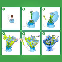 MAX bloemenboeket met LED S1 - blauw productafbeelding 2