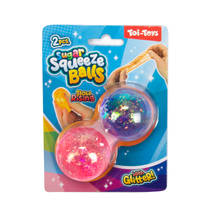 Knijpbal sugarglitter set 2-delig - 4 cm productafbeelding 3