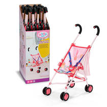 BABY born roze wandelwagen met tas