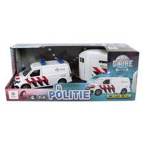Kids Globe Traffic VW Transporter politiewagen met paardentrailer productafbeelding 2