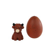 Schotse hooglander in ei - 6 cm