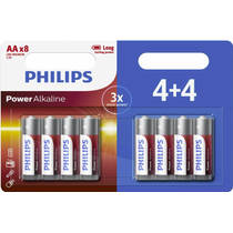Philips Power Alkaline AA-batterijen set 4+4 blister