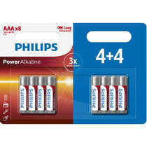 Philips Power Alkaline AAA-batterijen set 4+4 blister