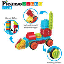 PicassoTiles Hedgehog bouwblokken set 41-delig productafbeelding 9