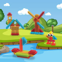 PicassoTiles Hedgehog bouwblokken set 41-delig productafbeelding 4