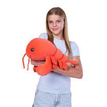 Hug-A-Lumps medium knuffel Lobster Lenny S2 - 60 cm productafbeelding 2