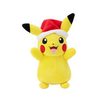Pokémon Pikachu pluche met kerstmuts - 20 cm productafbeelding 4
