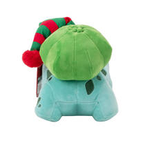Pokémon pluchen knuffel Bulbasaur met kerstmuts - 20 cm productafbeelding 3