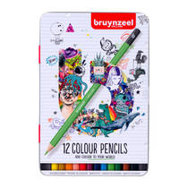 Bruynzeel kleurpotloden in blik - 12 stuks