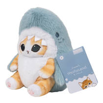 Mofusand premium pluchen knuffel haai S1W1 - 20 cm productafbeelding 5
