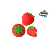 Jumbo squeeze aardbei - 14 x 14 x 15 cm productafbeelding 2