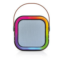Karaoke speaker + 2 microfoons - blauw productafbeelding 3