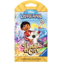 Disney Lorcana TCG Hyperia City sleeved booster hoofdafbeelding product