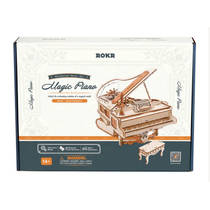 Houten piano muziekdoos productafbeelding 7