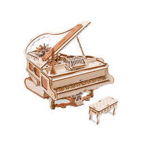 Houten piano muziekdoos hoofdafbeelding product
