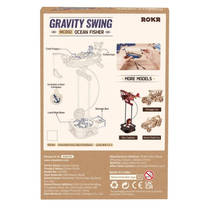 Robotime ROKR houten pendulum Ocean Fisher productafbeelding 5