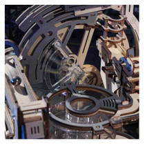 Robotime ROKR houten knikkerbaan Spaceport productafbeelding 5