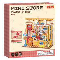 Robotime Rolife houten miniatuur Pawfect dierenwinkel productafbeelding 2